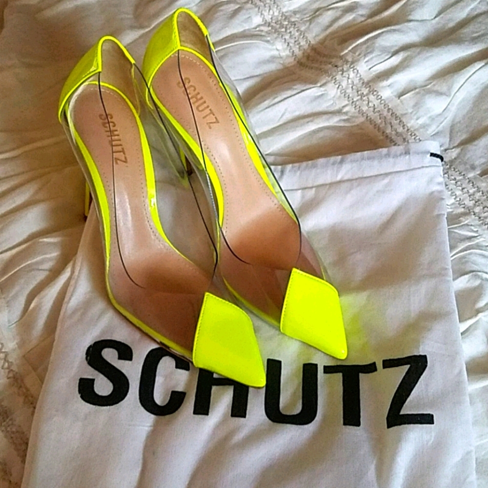 Schutz Cendi Pump Lime Green Yellow